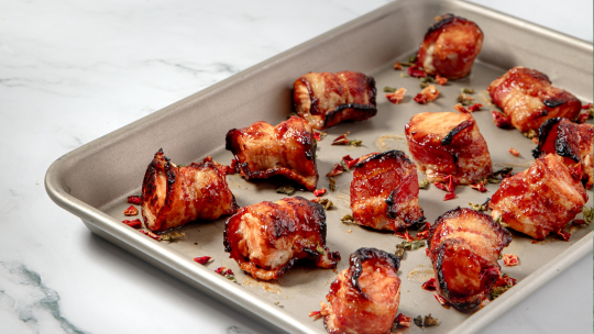 Bacon-Wrapped Salmon Bites