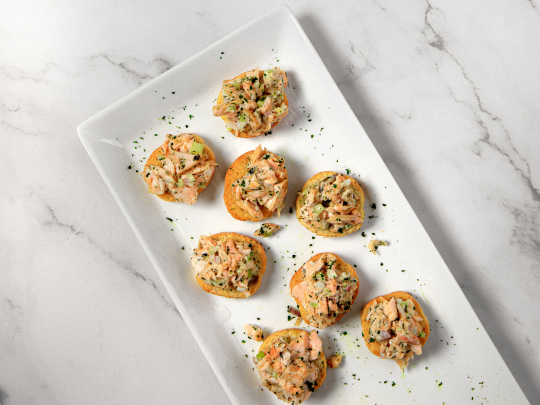 Salmon Salad Crostini