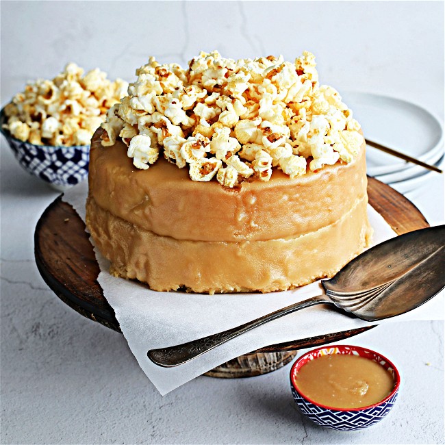 Image of Southern Caramel Cake with Popcorn Topping