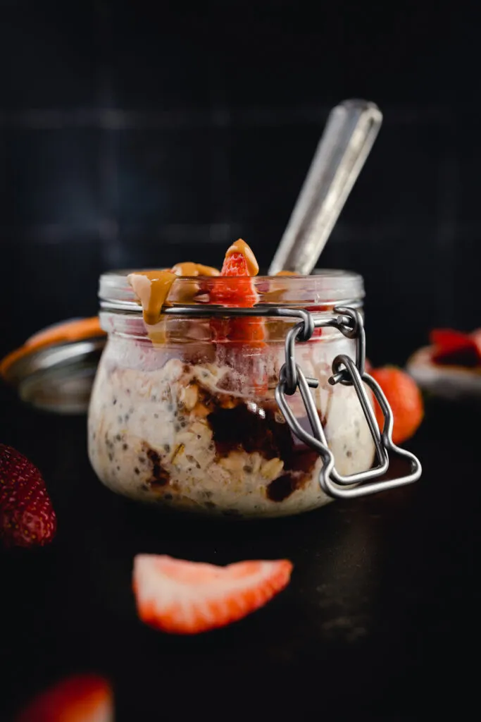 Image of Peanut Butter And Jelly Overnight Oats