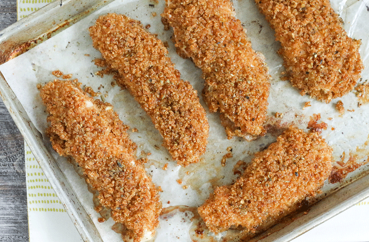 Image of Quinoa Crusted Chicken Strips Recipe