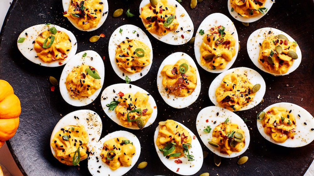 Image of Pumpkin Spiced Deviled Eggs Recipe