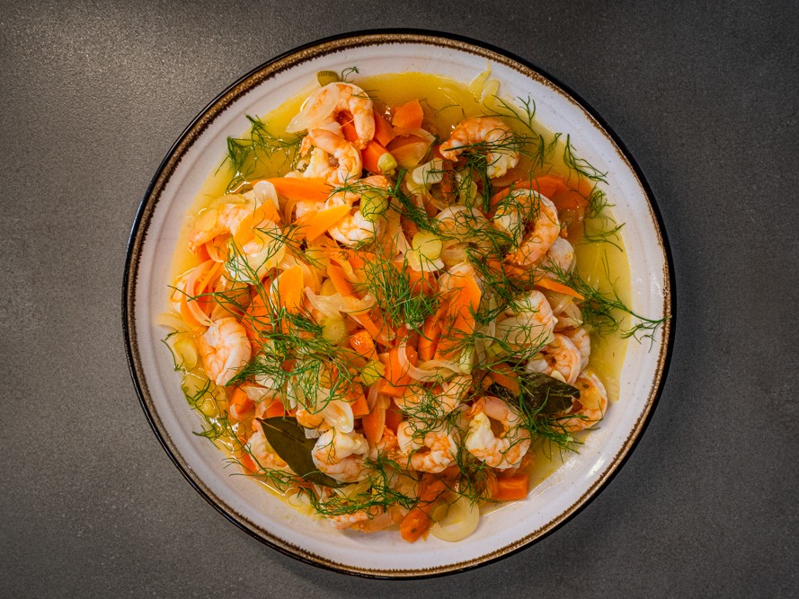 Andy Cooks - prawn escabeche