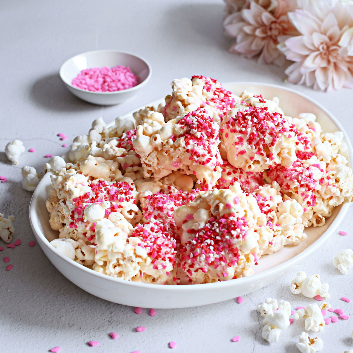 Valentine Marshmallow Popcorn Bars
