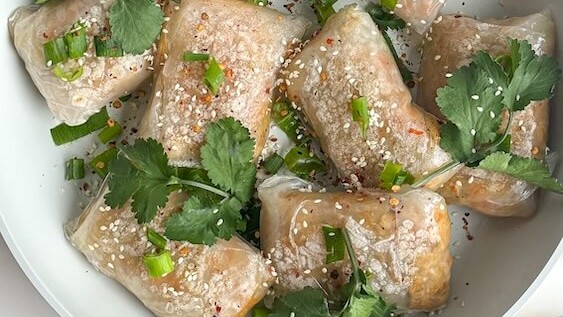 Image of Crispy, Vegan Tofu Rice Paper Dumplings