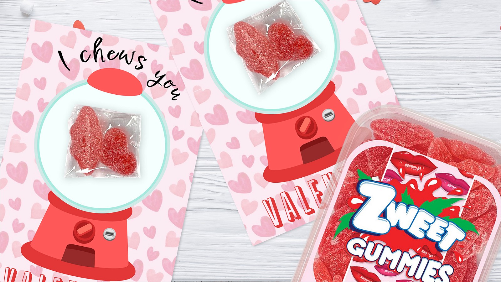 Image of DIY 'I Chews You' Valentine's Day Card