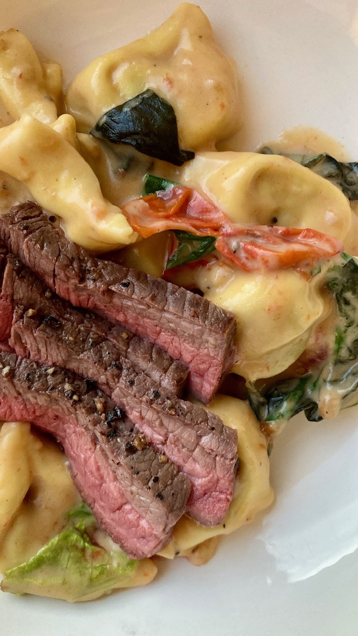 Creamy Blistered Tomato Steak Tortellini "Thing"