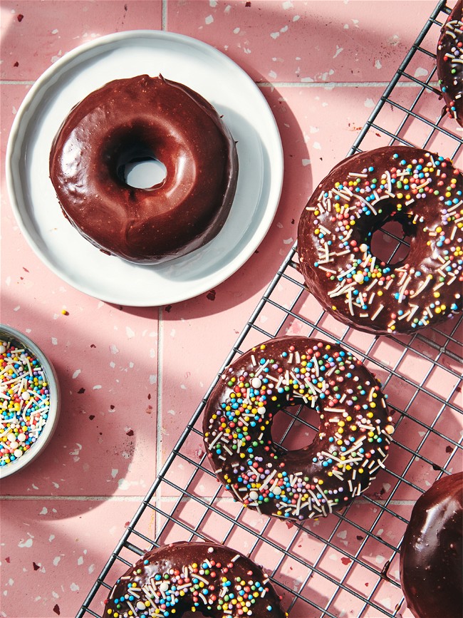 Image of Baked Chocolate Mousse Donuts