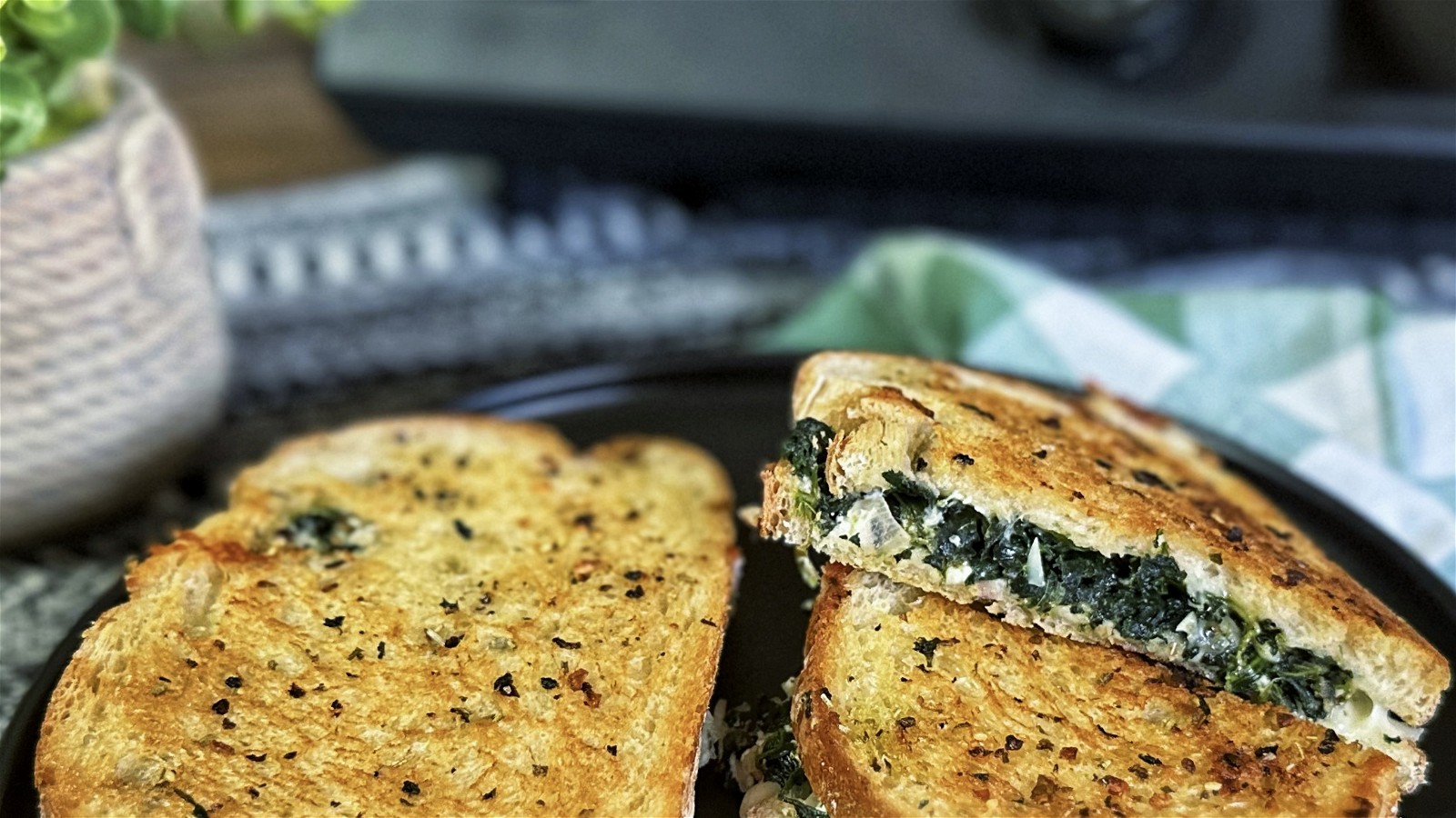 Image of Spinach and Feta Griddled Cheese