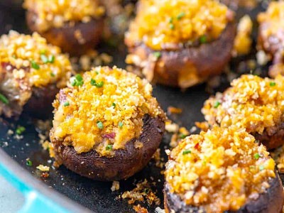 Image of Stuffed Fondue Mushrooms