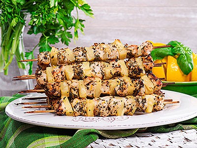 Image of Chicken and Pineapple Skewers