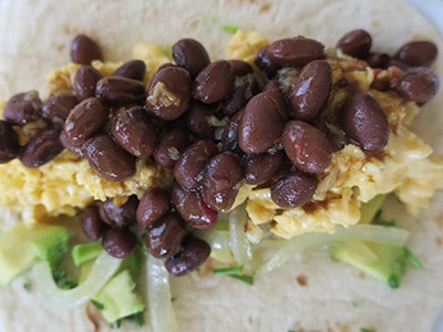 Image of Black Bean and Scrambled Eggs Breakfast Tacos