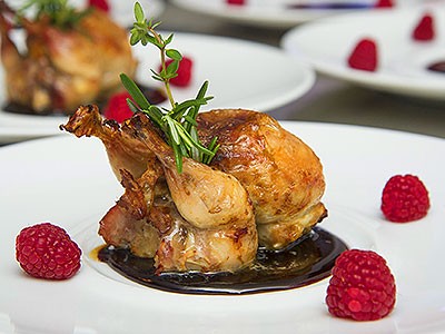 Image of Partridge with Cranberries and Rosemary