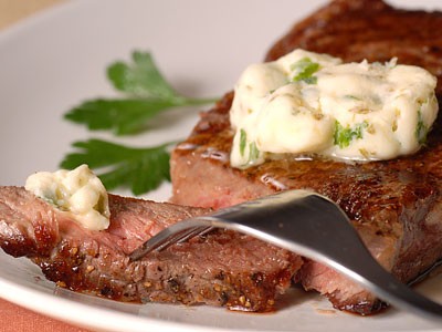 Image of Broiled Sirloin Steak with Classic Steak Butter