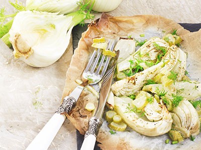 Image of Grilled Fennel and Baby Potatoes with Dill