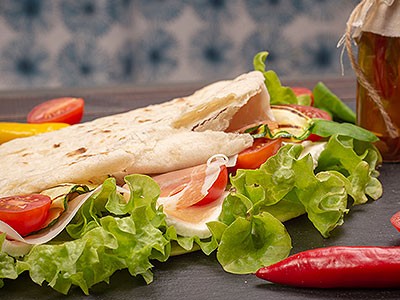 Image of Grilled Prosciutto Piadina (Flatbread)
