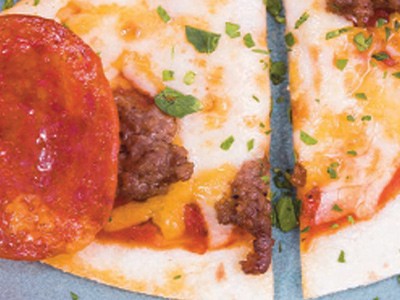 Image of Pepperoni & Sausage Tortilla Pizza