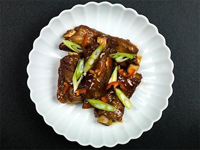 Image of Chinese-Style Ribs with Guava Barbecue Sauce
