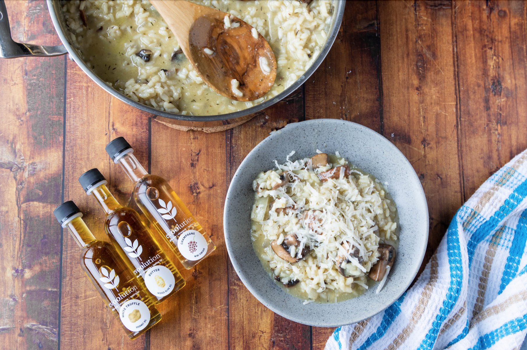 Image of Mushroom Risotto with White Truffle Olive Oil