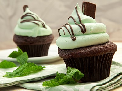 Image of Mint Chocolate Chip Cupcakes