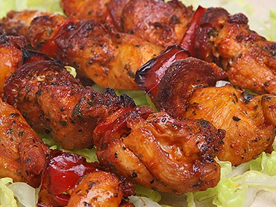 Image of Padron Peppers Skewered with Chorizo