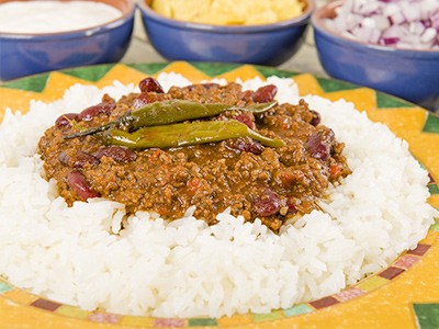 Image of Mexican Rice Casserole with Chilies and Cheese