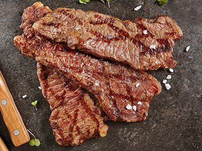 Image of Broiled Skirt Steak with Chile-Lime Tequila Butter