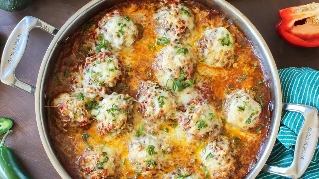Image of One pot Mexican style meatball bake