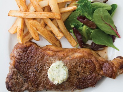 Image of New York Strip Steak with Garlic Butter