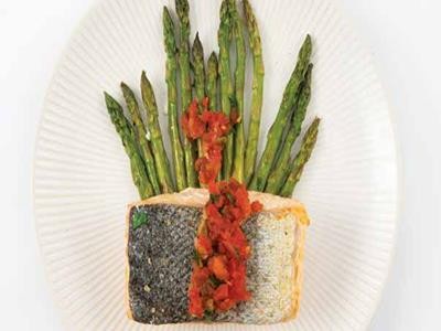 Image of Roasted Irish Salmon with Tomato Basil Confit