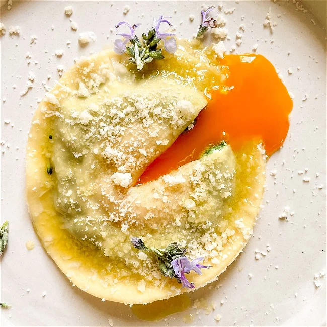 Image of Ravioli with Spinach, Ricotta, & Egg Yolks