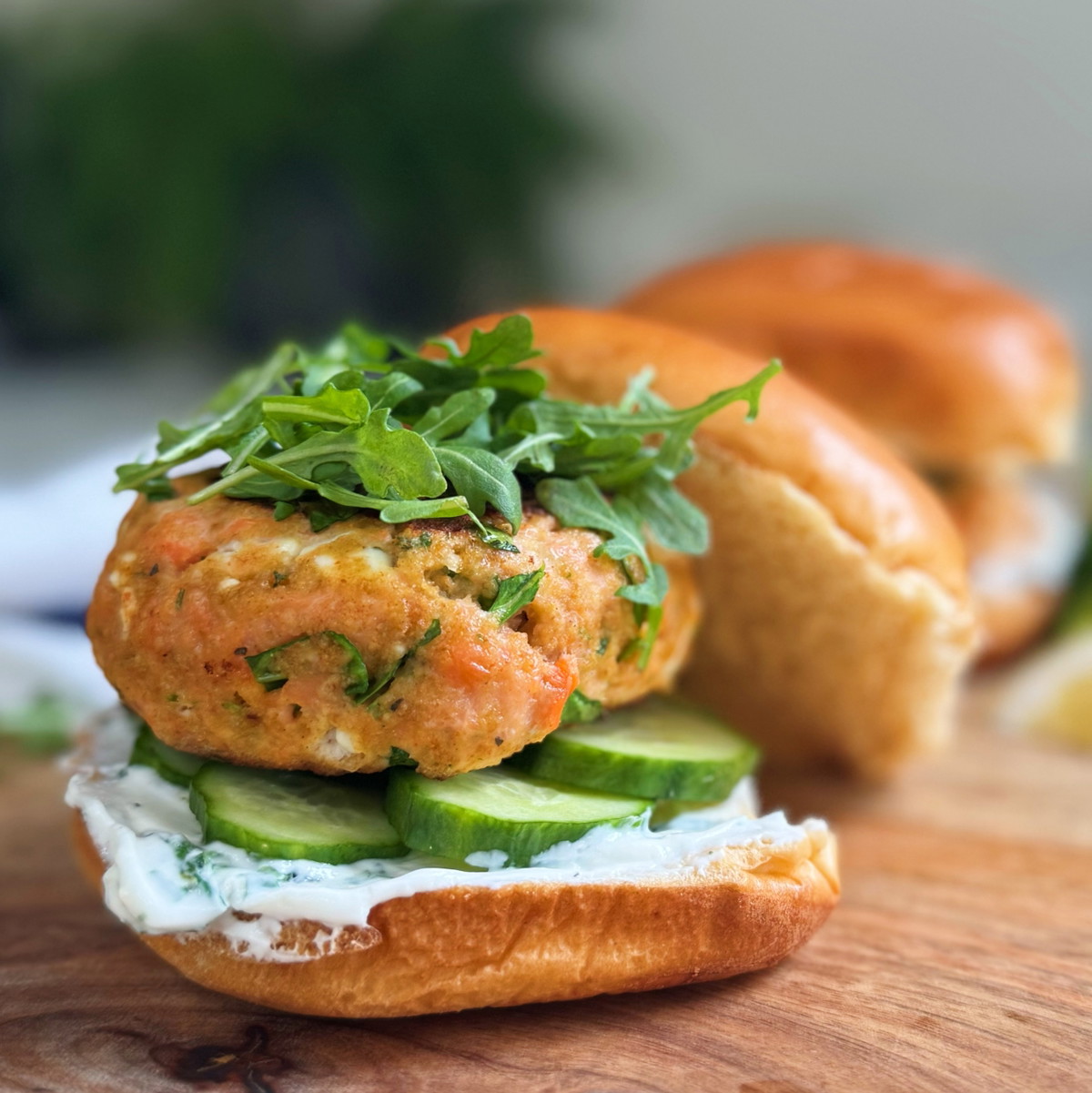 Mediterranean Salmon Burger