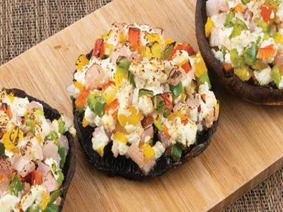 Image of Stuffed Portobello Mushrooms with Goat Cheese