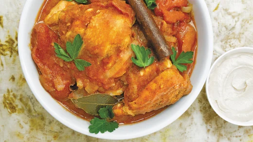 Image of Chicken Braised in Cinnamon and Cumin with Tahini