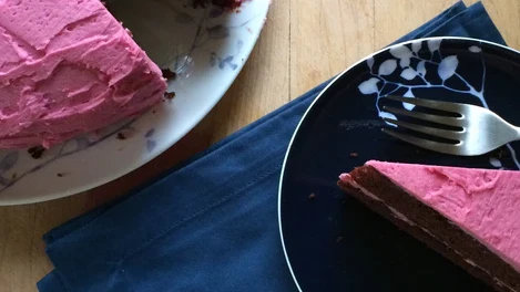 Image of Chocolate Cake with Beet Buttercream Frosting