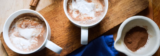 Coconut Hot Cocoa with Coconut Whipped Cream