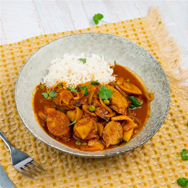 Image of Curried Sausages