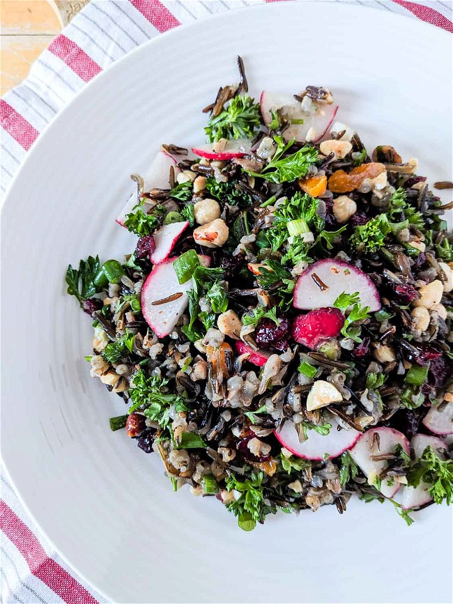 Image of Wild Rice Salad with Dried Fruit and Nuts