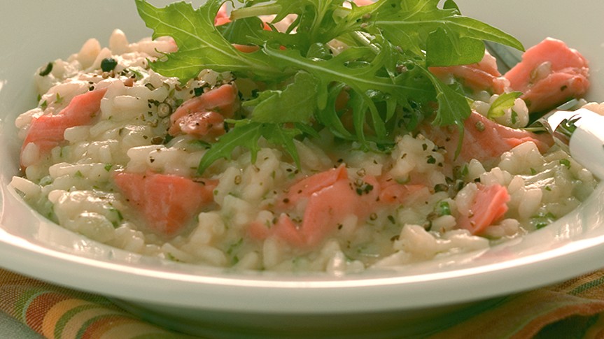Image of Lemon Risotto with Par Smoked Salmon