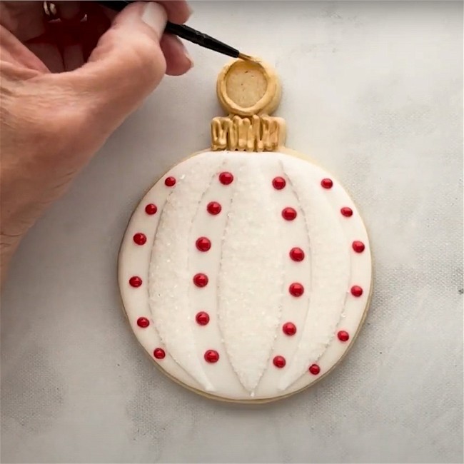 Image of Decorating a Vintage-Inspired Ornament Sugar Cookie