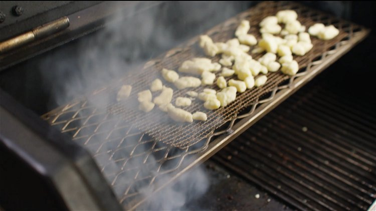 Image of Cold smoke the cheese curds for at least one hours,...