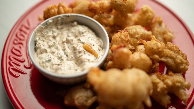 Image of Serve the smoked fried cheese curds with the chipotle bacon...
