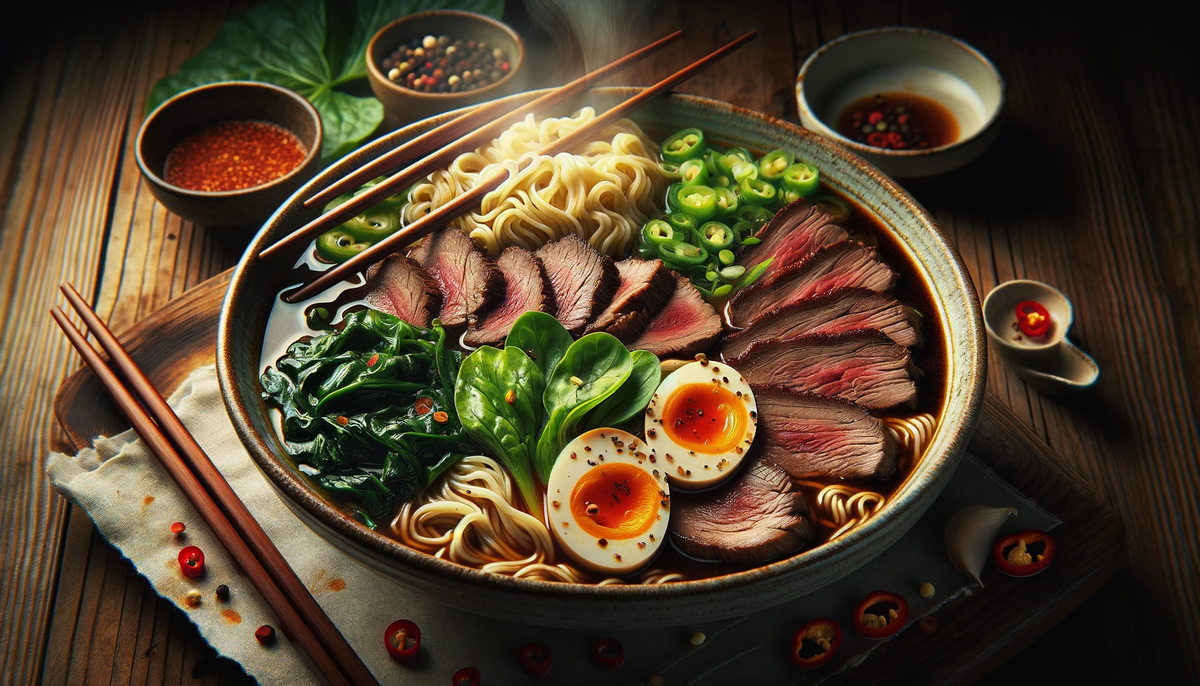 Authentisches Rindfleisch Ramen Rezept im Shoyu-Stil: Japanische Nudelsuppe selbst gemacht