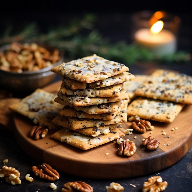 Image of Blue Cheese Walnut Cracker Recipe