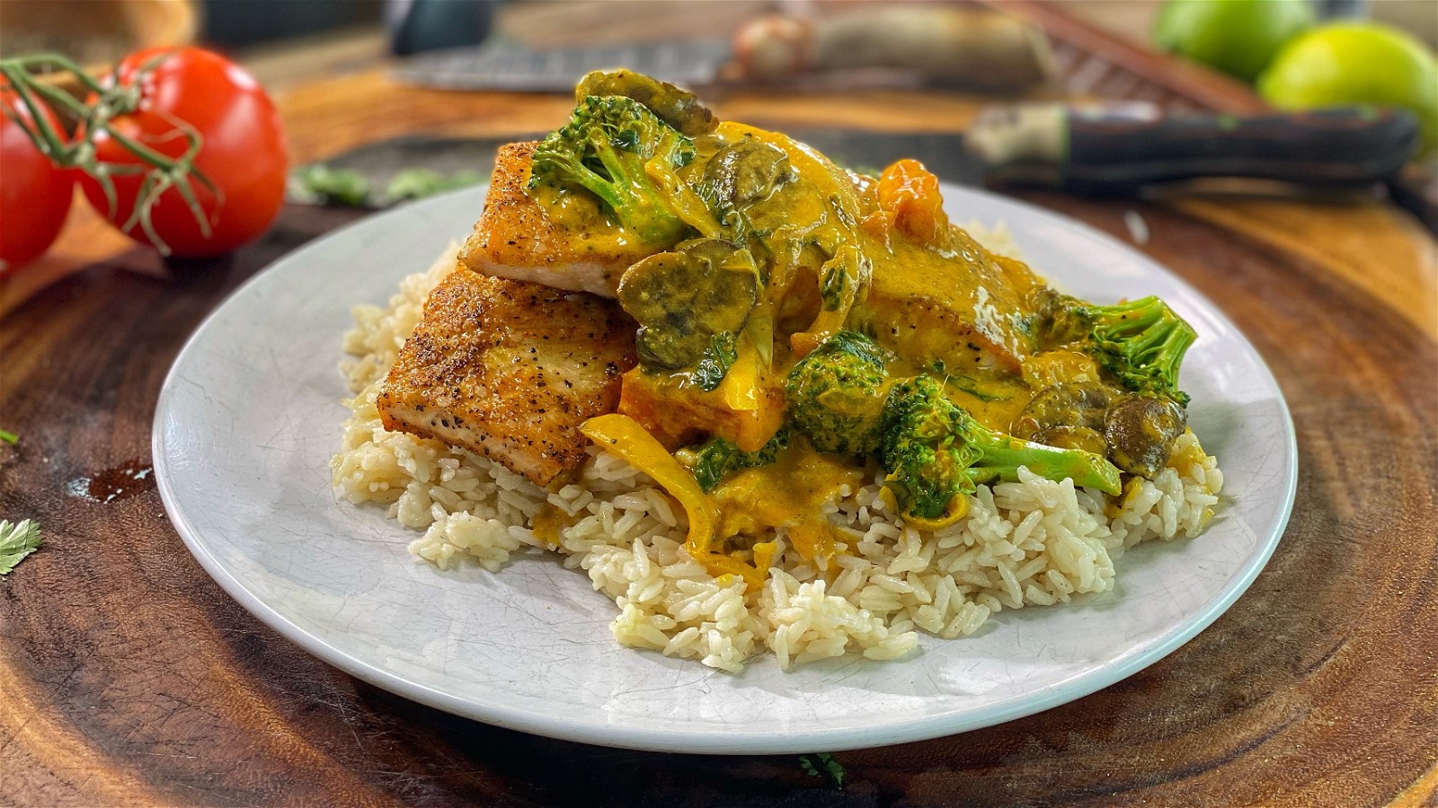Image of Lime and Coconut Salmon Curry