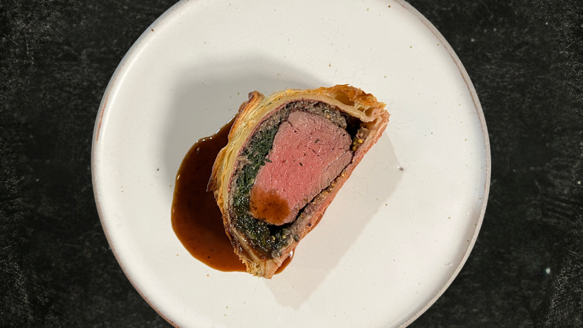 Image of Cape Grim Beef Wellington for Two Topped with Demi-Glace 