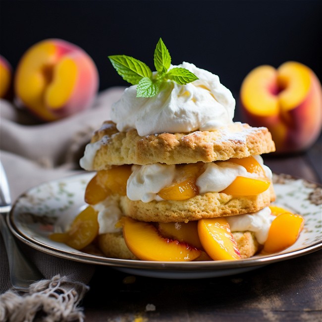 Image of Peaches and Cream Shortcakes