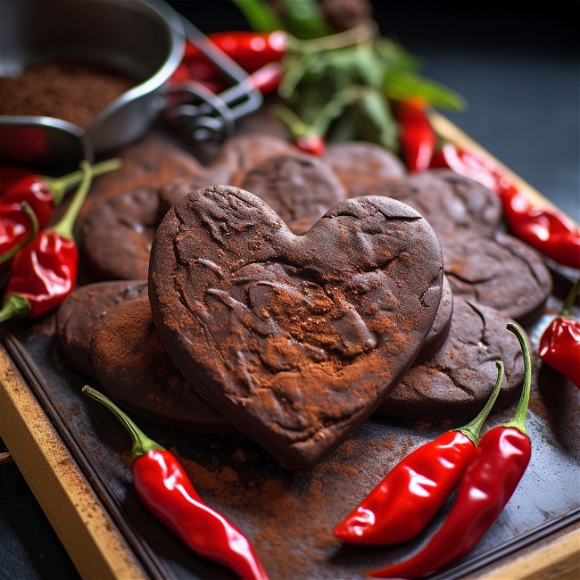 Image of Valentine's Cayenne Pepper Chocolate Cookies