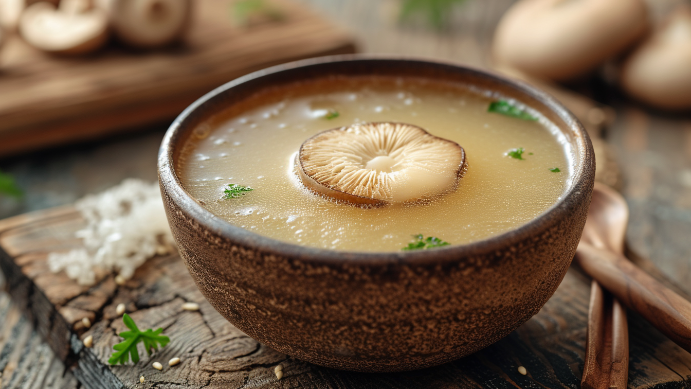 Image of Japanischer Shiitake-Dashi: Ein veganes Elixier voller Tiefe und Aroma