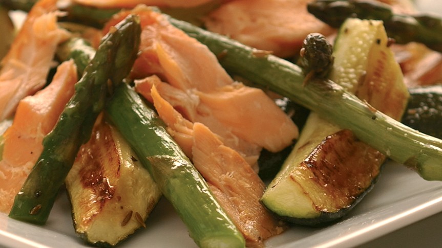 Image of Warm Winter Roast Smoked Salmon Salad